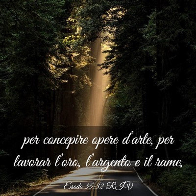 Picture 03 - Esodo 35:32 RIV - per concepire opere d’arte, per lavorar - Bible Verse Picture