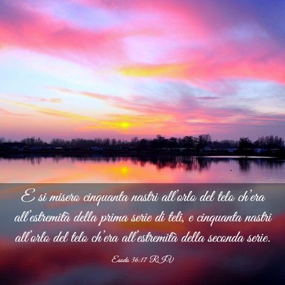Picture 03 - Esodo 36:17 RIV - E si misero cinquanta nastri all’orlo del telo - Bible Verse Picture