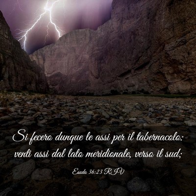 Picture 03 - Esodo 36:23 RIV - Si fecero dunque le assi per il tabernacolo: - Bible Verse Picture