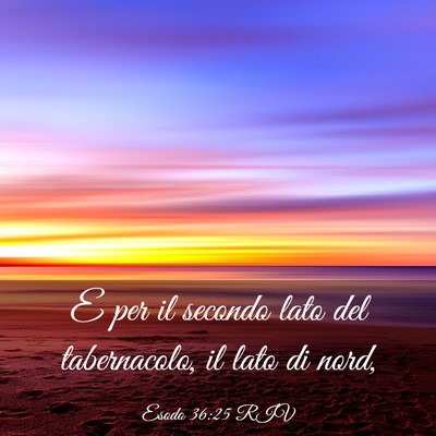 Picture 03 - Esodo 36:25 RIV - E per il secondo lato del tabernacolo, il lato di - Bible Verse Picture