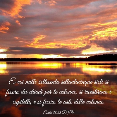 Picture 03 - Esodo 38:28 RIV - E coi mille settecento settantacinque sicli si - Bible Verse Picture