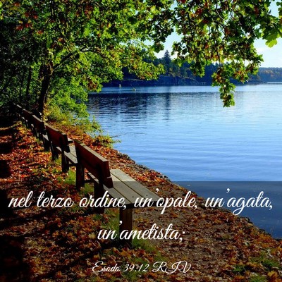 Picture 03 - Esodo 39:12 RIV - nel terzo ordine, un’opale, un’agata, - Bible Verse Picture