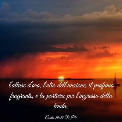 Picture 03 - Esodo 39:38 RIV - l’altare d’oro, l’olio dell’unzione, il - Bible Verse Picture