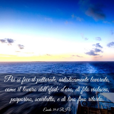 Picture 03 - Esodo 39:8 RIV - Poi si fece il pettorale, artisticamente - Bible Verse Picture