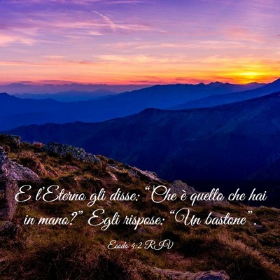 Picture 03 - Esodo 4:2 RIV - E l’Eterno gli disse: “Che è quello che hai - Bible Verse Picture