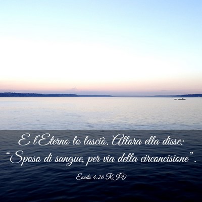 Picture 03 - Esodo 4:26 RIV - E l’Eterno lo lasciò. Allora ella disse: - Bible Verse Picture