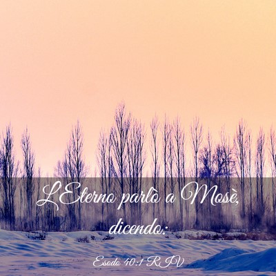Picture 03 - Esodo 40:1 RIV - L’Eterno parlò a Mosè, - Bible Verse Picture