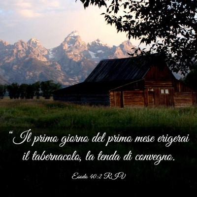Picture 03 - Esodo 40:2 RIV - “Il primo giorno del primo mese erigerai il - Bible Verse Picture