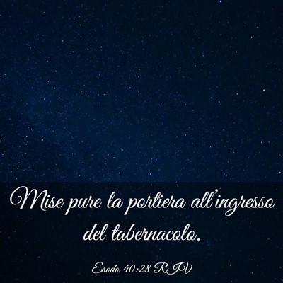 Picture 03 - Esodo 40:28 RIV - Mise pure la portiera all’ingresso del - Bible Verse Picture