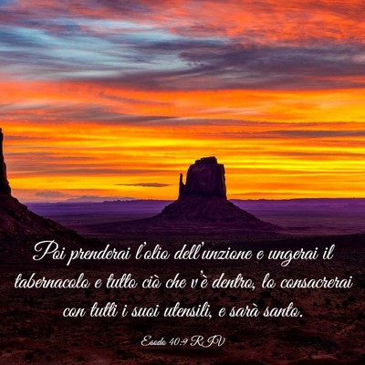 Picture 03 - Esodo 40:9 RIV - Poi prenderai l’olio dell’unzione e ungerai - Bible Verse Picture