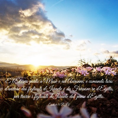 Picture 03 - Esodo 6:13 RIV - E l’Eterno parlò a Mosè e ad Aaronne, e - Bible Verse Picture