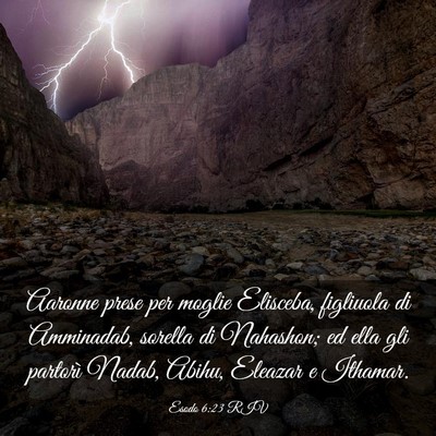 Picture 03 - Esodo 6:23 RIV - Aaronne prese per moglie Elisceba, figliuola di - Bible Verse Picture