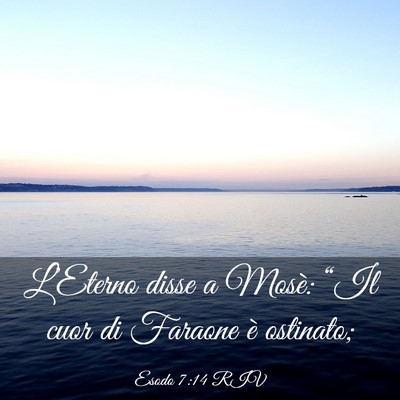 Picture 03 - Esodo 7:14 RIV - L’Eterno disse a Mosè: “Il cuor di Faraone - Bible Verse Picture