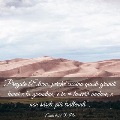 Picture 03 - Esodo 9:28 RIV - Pregate l’Eterno perché cessino questi grandi - Bible Verse Picture