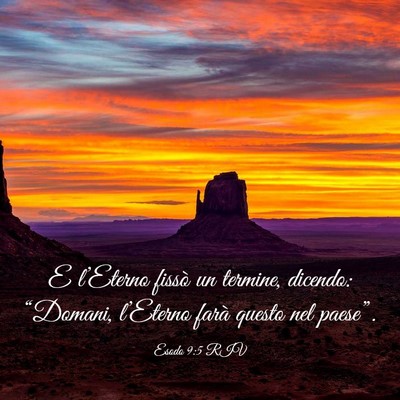 Picture 03 - Esodo 9:5 RIV - E l’Eterno fissò un termine, dicendo: - Bible Verse Picture