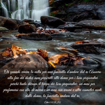 Picture 03 - Ester 2:12 RIV - Or quando veniva la volta per una fanciulla - Bible Verse Picture