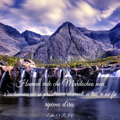 Picture 03 - Ester 3:5 RIV - Haman vide che Mardocheo non s’inchinava né si - Bible Verse Picture