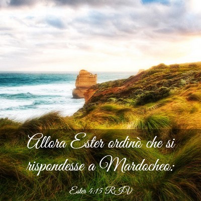 Picture 03 - Ester 4:15 RIV - Allora Ester ordinò che si rispondesse a - Bible Verse Picture