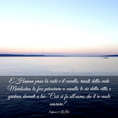 Picture 03 - Ester 6:11 RIV - E Haman prese la veste e il cavallo, rivestì - Bible Verse Picture