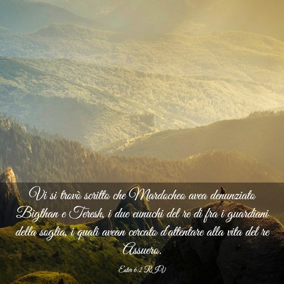 Picture 03 - Ester 6:2 RIV - Vi si trovò scritto che Mardocheo avea - Bible Verse Picture