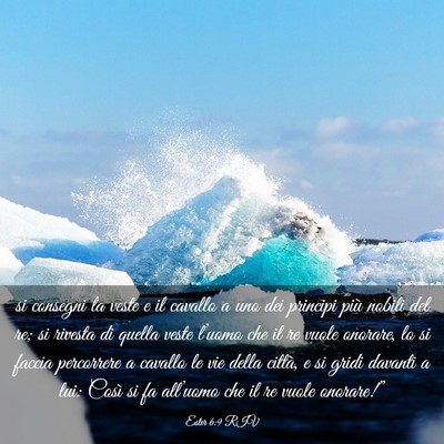 Picture 03 - Ester 6:9 RIV - si consegni la veste e il cavallo a uno dei - Bible Verse Picture