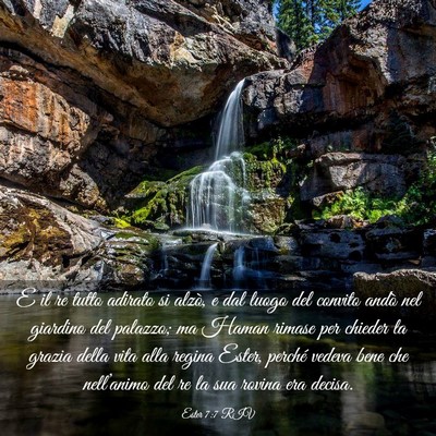 Picture 03 - Ester 7:7 RIV - E il re tutto adirato si alzò, e dal luogo del - Bible Verse Picture