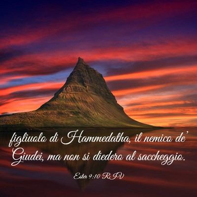 Picture 03 - Ester 9:10 RIV - figliuolo di Hammedatha, il nemico de’ Giudei, - Bible Verse Picture