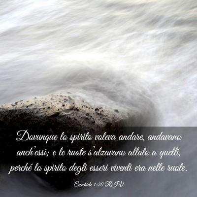 Picture 03 - Ezechiele 1:20 RIV - Dovunque lo spirito voleva andare, andavano - Bible Verse Picture