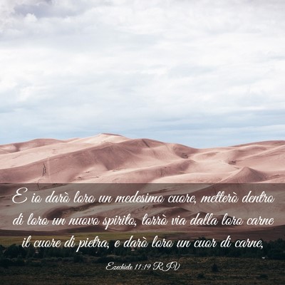 Picture 03 - Ezechiele 11:19 RIV - E io darò loro un medesimo cuore, metterò - Bible Verse Picture