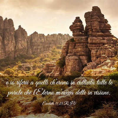 Picture 03 - Ezechiele 11:25 RIV - e io riferii a quelli ch’erano in cattività - Bible Verse Picture