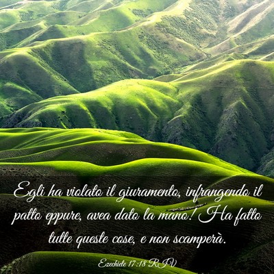 Picture 03 - Ezechiele 17:18 RIV - Egli ha violato il giuramento, infrangendo il - Bible Verse Picture