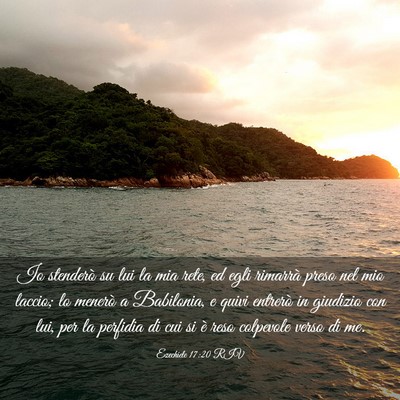 Picture 03 - Ezechiele 17:20 RIV - Io stenderò su lui la mia rete, ed egli rimarrà - Bible Verse Picture