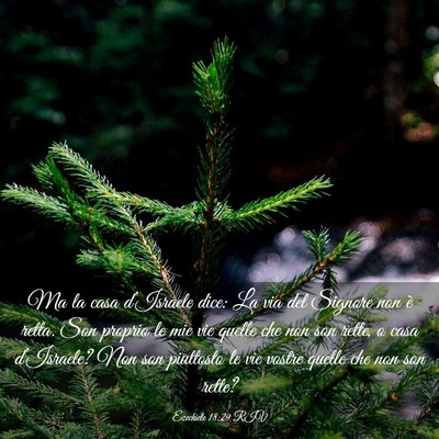 Picture 03 - Ezechiele 18:29 RIV - Ma la casa d’Israele dice: La via del Signore - Bible Verse Picture