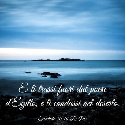 Picture 03 - Ezechiele 20:10 RIV - E li trassi fuori dal paese d’Egitto, e li - Bible Verse Picture
