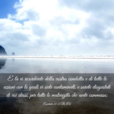 Picture 03 - Ezechiele 20:43 RIV - E là vi ricorderete della vostra condotta e di - Bible Verse Picture