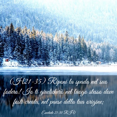 Picture 03 - Ezechiele 21:30 RIV - (H21-35) Riponi la spada nel suo fodero! Io ti - Bible Verse Picture