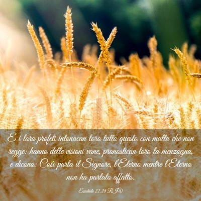Picture 03 - Ezechiele 22:28 RIV - E i loro profeti intonacan loro tutto questo con - Bible Verse Picture