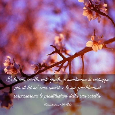 Picture 03 - Ezechiele 23:11 RIV - E la sua sorella vide questo, e nondimeno si - Bible Verse Picture