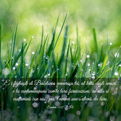 Picture 03 - Ezechiele 23:17 RIV - E i figliuoli di Babilonia vennero a lei, al - Bible Verse Picture
