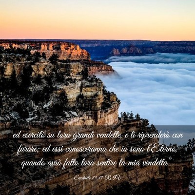 Picture 03 - Ezechiele 25:17 RIV - ed esercitò su loro grandi vendette, e li - Bible Verse Picture