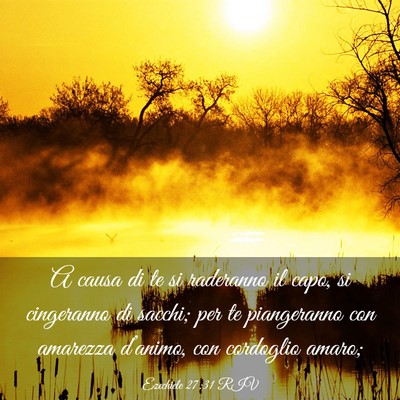 Picture 03 - Ezechiele 27:31 RIV - A causa di te si raderanno il capo, si cingeranno - Bible Verse Picture