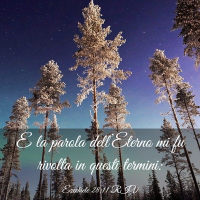 Picture 03 - Ezechiele 28:11 RIV - E la parola dell’Eterno mi fu rivolta in questi - Bible Verse Picture