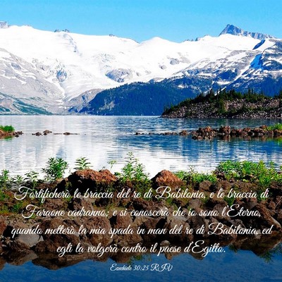 Picture 03 - Ezechiele 30:25 RIV - Fortificherò le braccia del re di Babilonia, e - Bible Verse Picture