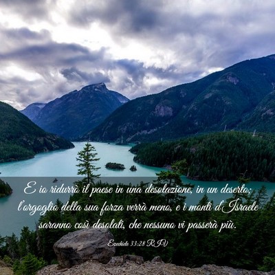Picture 03 - Ezechiele 33:28 RIV - E io ridurrò il paese in una desolazione, in un - Bible Verse Picture