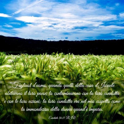Picture 03 - Ezechiele 36:17 RIV - “Figliuol d’uomo, quando quelli della casa - Bible Verse Picture