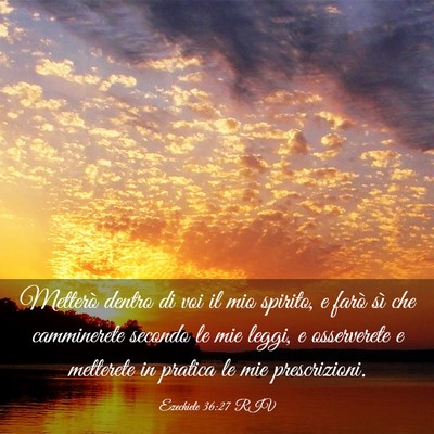 Picture 03 - Ezechiele 36:27 RIV - Metterò dentro di voi il mio spirito, e farò - Bible Verse Picture