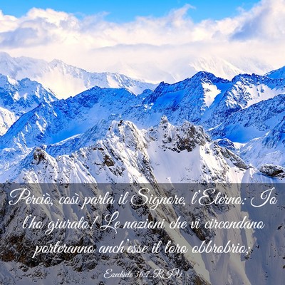 Picture 03 - Ezechiele 36:7 RIV - Perciò, così parla il Signore, l’Eterno: Io - Bible Verse Picture