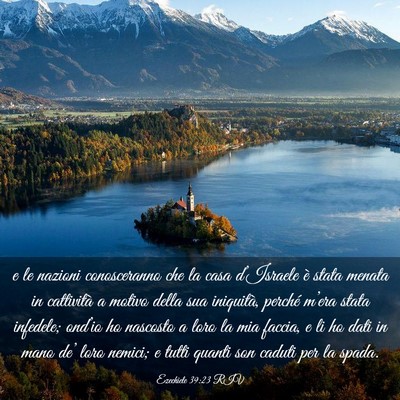Picture 03 - Ezechiele 39:23 RIV - e le nazioni conosceranno che la casa d’Israele - Bible Verse Picture