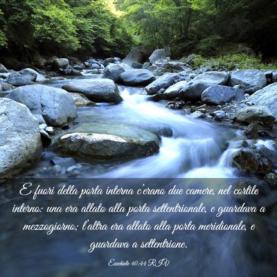 Picture 03 - Ezechiele 40:44 RIV - E fuori della porta interna c’erano due camere, - Bible Verse Picture