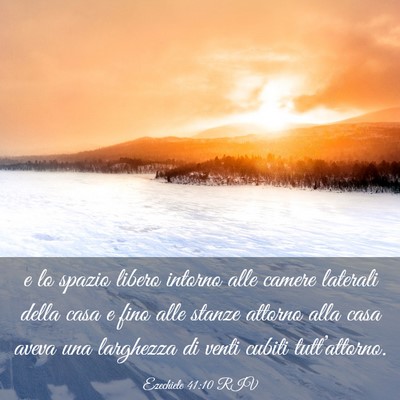 Picture 03 - Ezechiele 41:10 RIV - e lo spazio libero intorno alle camere laterali - Bible Verse Picture